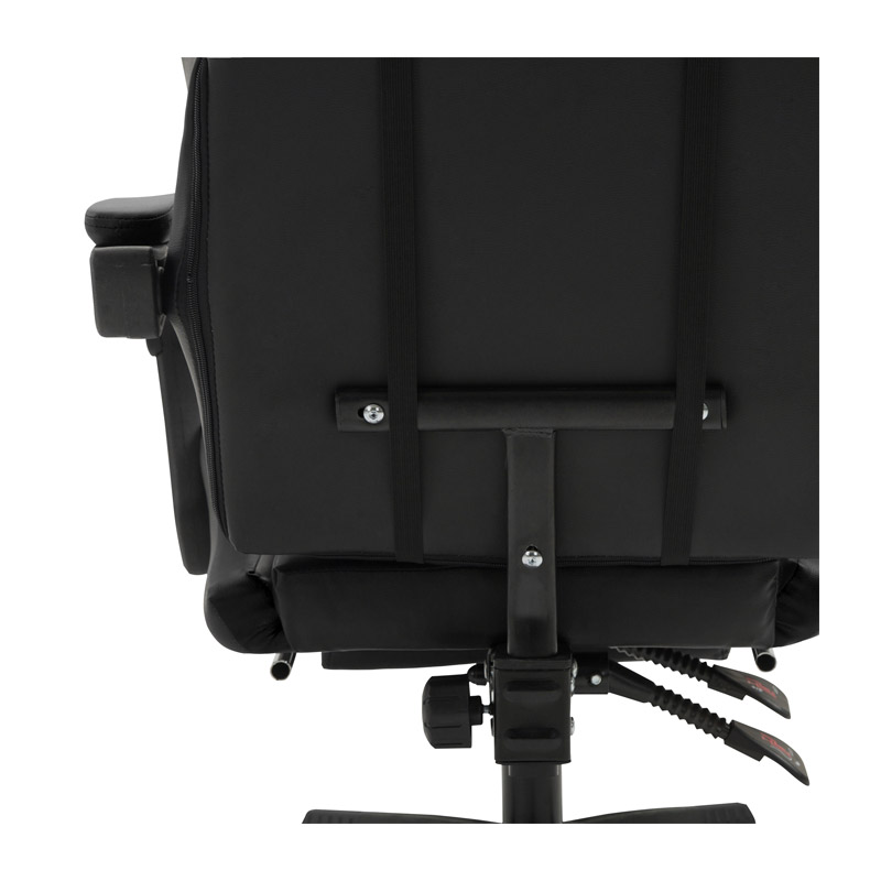 Καρέκλα Gaming με Υποπόδιο Χρώματος Μαύρο Herzberg HG-8080BLK