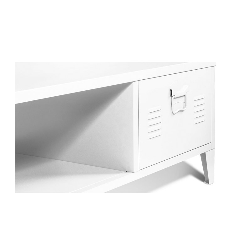 Μεταλλικό Τραπέζι Σαλονιού 100 x 50 x 36 cm Χρώματος Λευκό Storvik Idomya 30087324