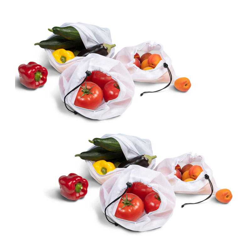 Σετ Επαναχρησιμοποιούμενες Σακούλες Φρούτων και Λαχανικών 3 Μεγεθών 10 τμχ Idomya 30020088