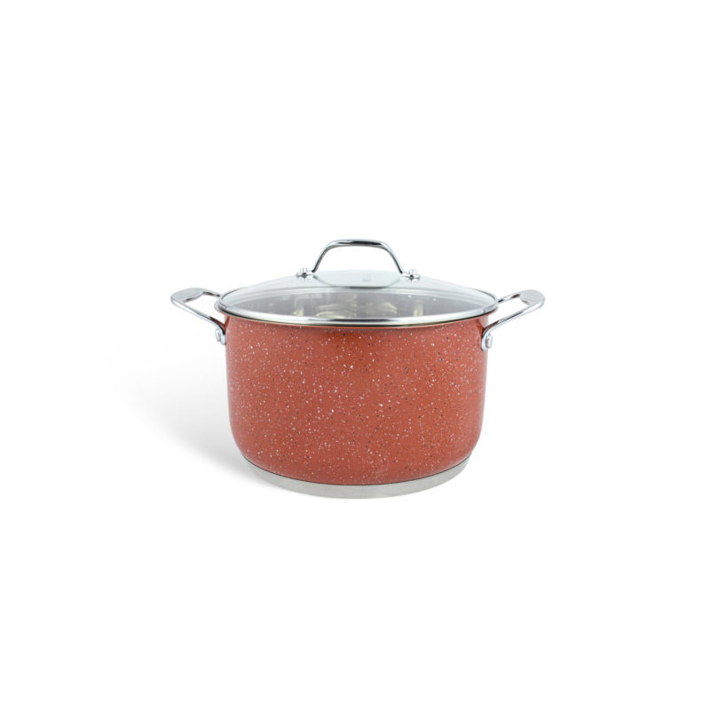 Σετ Μαγειρικών Σκευών από Ανοξείδωτο Ατσάλι 12 τμχ Χρώματος Κεραμιδί Edenberg EB-4045