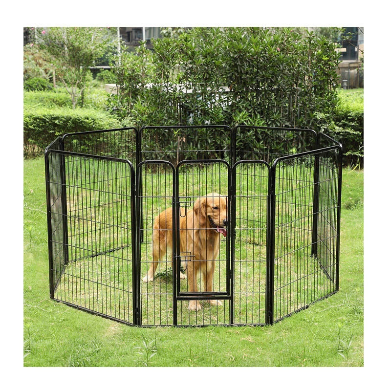Οκτάγωνο Μεταλλικό Κλουβί - Πάρκο Εκπαίδευσης Σκύλου Βαρέως Τύπου 77 x 100 cm Feandrea PPK81H