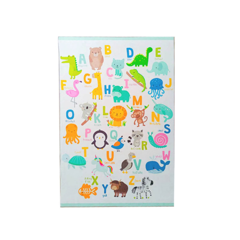 Παιδικό Χαλί με Μοτίβο Ζώα και Γράμματα 130 x 180 cm Hoppline HOP1001235-3