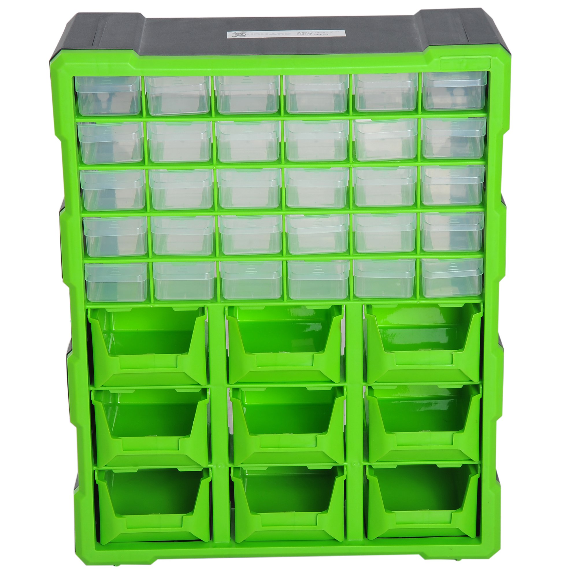 DURHAND Συρταριέρα Κουτί για αξεσουάρ Μικρά εξαρτήματα Πράσινο 38x16x47,5 cm
