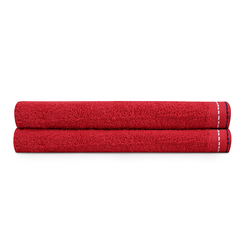 Σετ με 2 Πετσέτες Προσώπου 50 x 90 cm Χρώματος Κόκκινο Beverly Hills Polo Club 355BHP2290