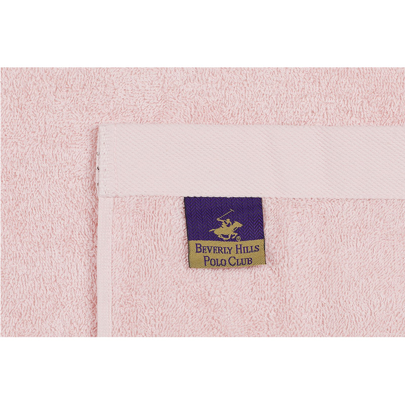 Σετ με 2 Πετσέτες Προσώπου 50 x 90 cm Χρώματος Ροζ - Γκρι Beverly Hills Polo Club 355BHP2364