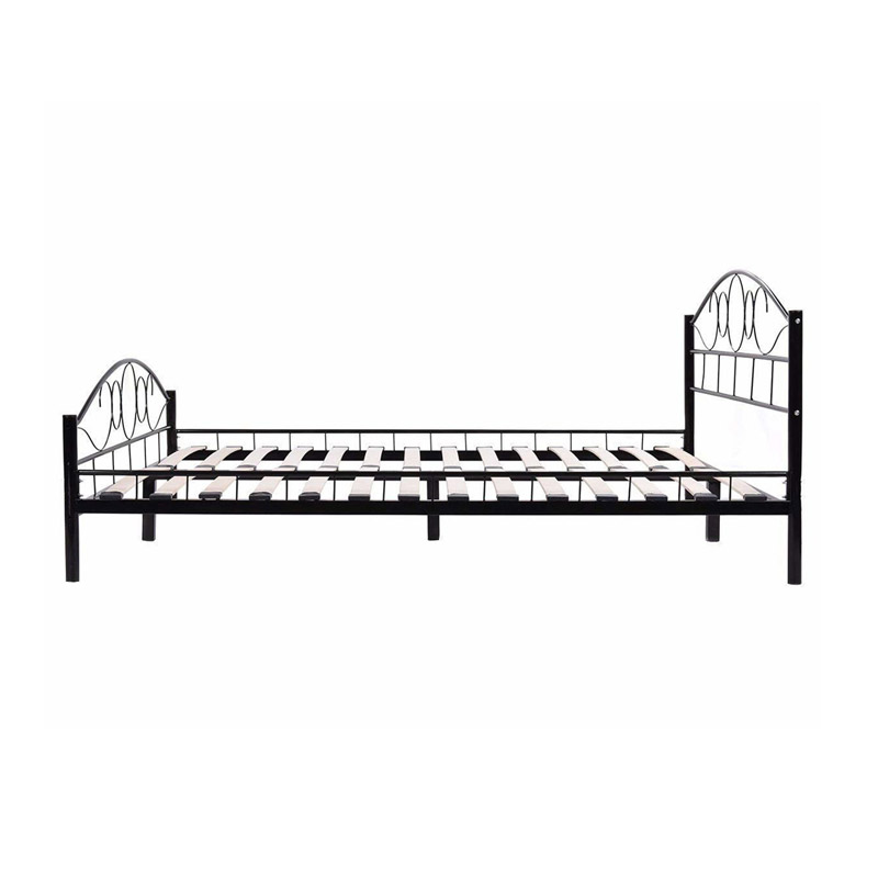 Διπλό Μεταλλικό Κρεβάτι 160 x 200 cm Χρώματος Μαύρο Hoppline HOP1000897-1