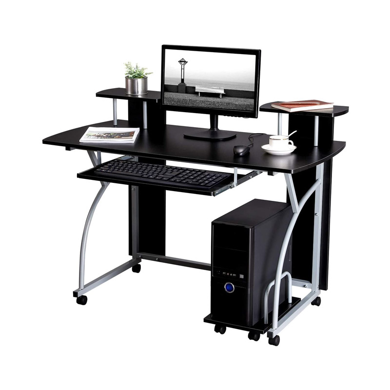 Μεταλλικό Γραφείο με Θέση για Υπολογιστή και Πληκτρολόγιο 120 x 59 x 90 cm VASAGLE LCD812B