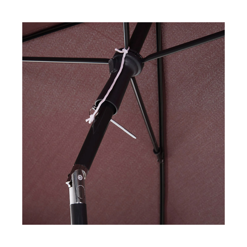 Ομπρέλα Δαπέδου Αλουμινίου 200 x 125 cm Χρώματος Καφέ Outsunny 84D-016CF
