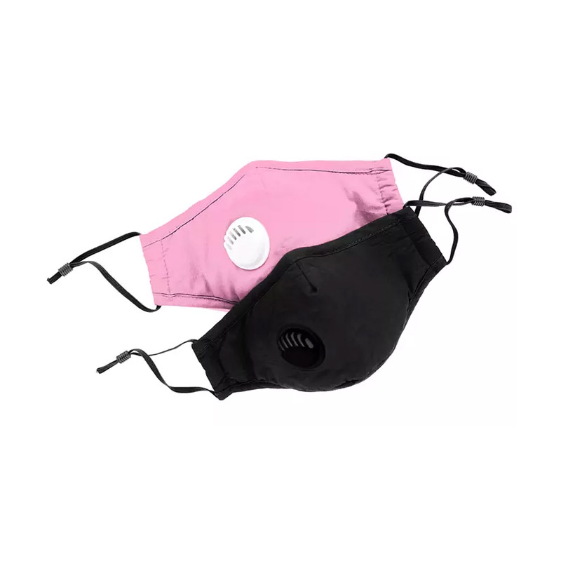Βαμβακερή Επαναχρησιμοποιούμενη Μάσκα Προσώπου με Βαλβίδα Εκπνοής Χρώματος Ροζ SPM DB7763