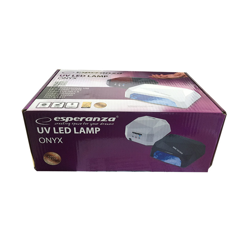 Φουρνάκι Νυχιών με 12 Λάμπες UV LED και CCFL 36 W Χρώματος Μαύρο Esperanza Onyx EBN002K