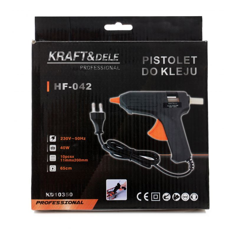 Ηλεκτρικό Πιστόλι Θερμικής Σιλικόνης 40 W με Αξεσουάρ Kraft&Dele KD-10350