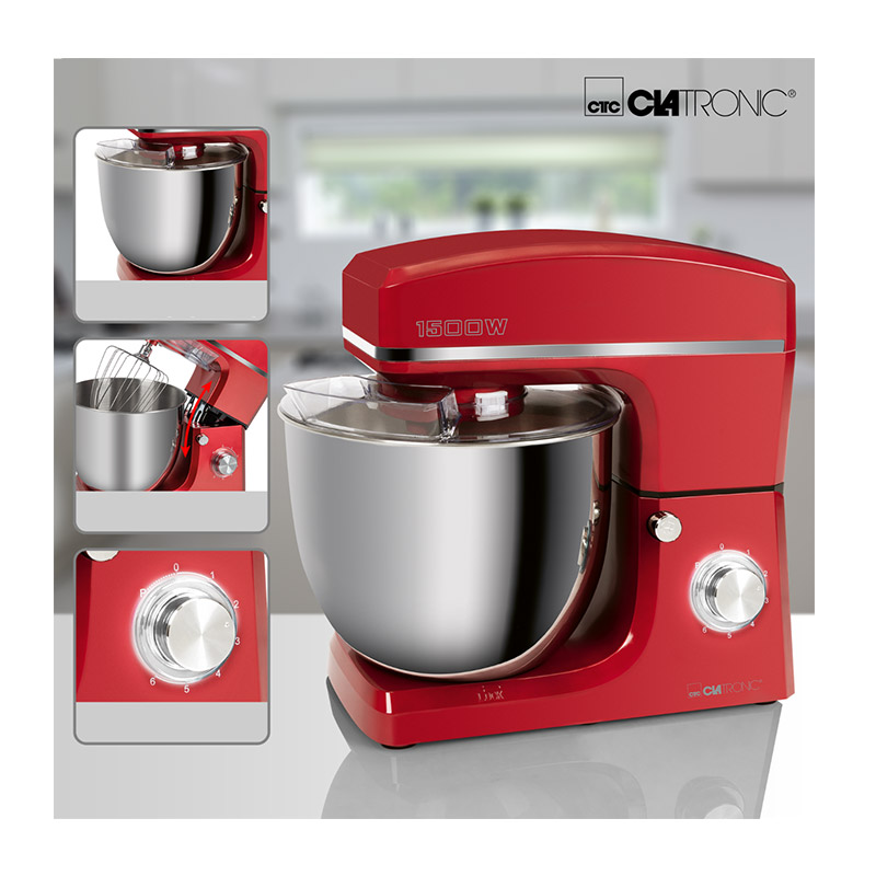 Κουζινομηχανή 1500 W Clatronic KM3765-Red