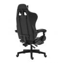 Καρέκλα Gaming με Υποπόδιο Χρώματος Μαύρο Herzberg HG-8080BLK
