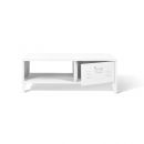 Μεταλλικό Τραπέζι Σαλονιού 100 x 50 x 36 cm Χρώματος Λευκό Storvik Idomya 30087324