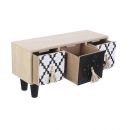 Ξύλινο Κουτί Αποθήκευσης με 3 Συρτάρια 35 x 17.8 x 12.2 cm Home Deco Factory HD2137