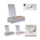 Ξύλινη Κοσμηματοθήκη - Μπιζουτιέρα με Καθρέπτη 25 x 8.5 x 12 cm Home Deco Factory HD2303