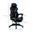 Καρέκλα Gaming με Υποπόδιο 65 x 65 x 119-129 cm Vinsetto 921-516BU