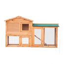 Ξύλινο Κλουβί Κουνελιών - Σπίτι Μικρών Ζώων 145 x 45 x 85 cm PawHut D51-012