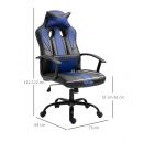 Καρέκλα Gaming 73 x 64 x 112-122 cm Χρώματος Μπλε Vinsetto 921-144BU