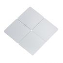 Σετ Επιτοίχιοι Καθρέπτες σε Σχήμα Ρόμβου 14.5 x 14.5 cm Χρώματος Ασημί 12 τμχ Home Deco Factory HD4372-Square