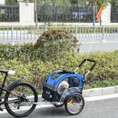 Αναδιπλούμενο Τρέιλερ Ποδηλάτου για Κατοικίδια 130 x 58 x 94 cm Χρώματος Μπλε PawHut D00-113