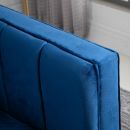 HOMCOM 3θέσιος βελούδινος καναπές με χρυσά πόδια, μπράτσα και αφαιρούμενο μαξιλάρι, 181x86x78cm