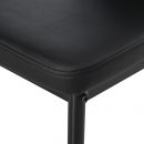 Σετ Τραπέζι Homcom από μέταλλο και γυαλί με 4 επενδυμένες καρέκλες για κουζίνα ή τραπεζαρία μαύρο