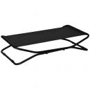 PawHut Raised Bed for Small and Medium Dogs, από ατσάλι και αναπνεύσιμο ύφασμα, 111x65,5x19cm, μαύρο