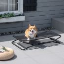 PawHut Raised Bed for Small and Medium Dogs, από ατσάλι και αναπνεύσιμο ύφασμα, 111x65,5x19cm, μαύρο