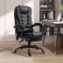 Καρέκλα γραφείου με 7 δονούμενους πόντους και 155° ανακλινόμενη πλάτη, μαύρο