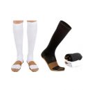 Κάλτσες Διαβαθμισμένης Συμπίεσης με Ίνες Χαλκού 2 τμχ Χρώματος Λευκό Medium SPM DB3643