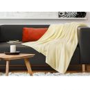 Γούνινη Κουβέρτα Καναπέ 150 x 200 cm Μονή Χρώματος Κρεμ Idomya 30101167