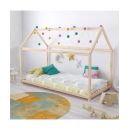 Παιδικό Ξύλινο Κρεβάτι Σπίτι 146 x 74.5 x 140 cm Hoppline HOP1001085