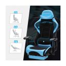 Καρέκλα Gaming με Υποπόδιο Χρώματος Μπλε Songmics RCG52BU