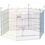 PawHut 6-Panel Metal Dog Gate με κούμπωμα, Ø120x60 cm, Πολύχρωμο