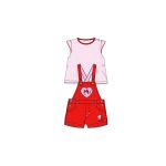 Βρεφικό Σετ Μπλούζα - Σαλοπέτα Χρώματος Κόκκινο Minnie Disney AQE0048
