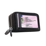 Δερμάτινο Γυναικείο Πορτοφόλι με Αντικλεπτική Προστασία RFID Χρώματος Μαύρο SPM DB4789