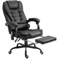 Καρέκλα γραφείου με 7 δονούμενους πόντους και 155° ανακλινόμενη πλάτη, μαύρο