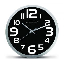 Ρολόι Τοίχου Esperanza Zurich Χρώματος Μαύρο EHC013K