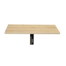 Ξύλινο Πτυσσόμενο Επιτοίχιο Τραπέζι 60 x 40 x 26 cm Χρώματος Καφέ Ανοιχτό Home Deco Factory HD6737
