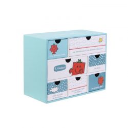 Χάρτινο Παιδικό Κουτί Αποθήκευσης με 7 Συρτάρια 19 x 9 x 15 cm Costaud Monsieur Madame MM3287C