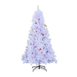 Χριστουγεννιάτικο Δέντρο Λευκό 1.80 m με Στολίδια HOMCOM 02-0352