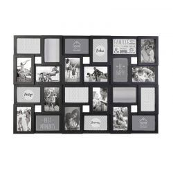 Πλαστική Κορνίζα 24 Θέσεων 57 x 3 x 86 cm Χρώματος Μαύρο Home Deco Factory HD4220