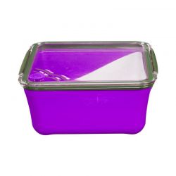 Πλαστικό Φαγητοδοχείο με Αφαιρούμενο Διαμέρισμα και Βαλβίδα Χρώματος Μωβ 8.8 x 18.7 x 20 cm Cook Concept KA1207-Purple