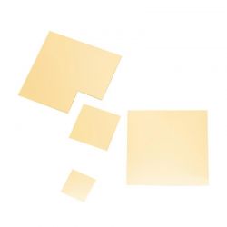 Σετ Επιτοίχιοι Καθρέπτες σε Τετράγωνο Σχήμα 14.5 x 14.5 cm Χρώματος Χρυσό 12 τμχ Home Deco Factory HD4373-Square