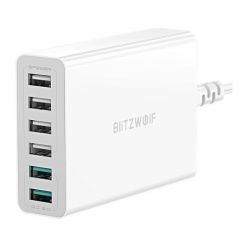 Βάση Φόρτισης με 6 Θύρες USB-A Quick Charge 3.0 60 W Χρώματος Λευκό BlitzWolf BW-S15