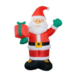 Φουσκωτός Άγιος Βασίλης με LED Φωτισμό 150 cm Hoppline HOP1001114