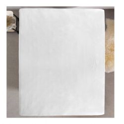 Μονό Σεντόνι Dubbel Jersey με Λάστιχο 80 x 220 x 30 cm Χρώματος Λευκό Dreamhouse 8717703801583