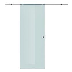 Συρόμενη πόρτα Homcom Frosted Glass και πίστα αλουμινίου, 77,5x205cm