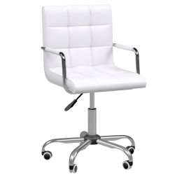 Καρέκλα Γραφείου 52.5 x 54 x 84-99 cm Χρώματος Λευκό HOMCOM 02-0701